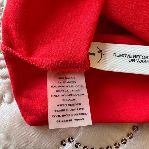 Ann Taylor Cowl Neck Red Sleeveless Mini A-line Dress - Picture 5 of 6